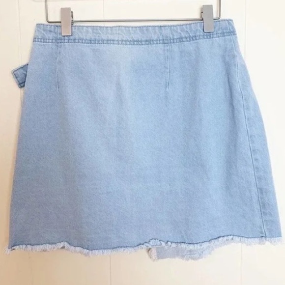 by the way. Kensington Denim Faux Wrap mini Skirt, Size XS - Picture 6 of 15